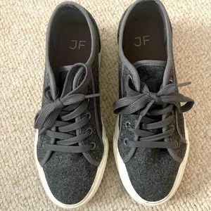 JustFab First Timer Wool Platform Sneakers - Size 6
